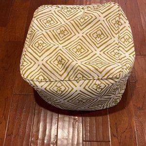 Hampton Bay Metallic Diamond Square Outdoor Pouf with Handle